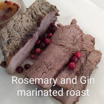 Rosmariini-Gin -marinoitu paisti
