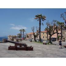 Atmosfären på strandpromenaden