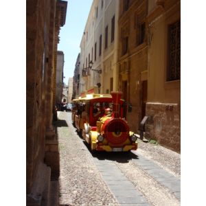 City train in the old town